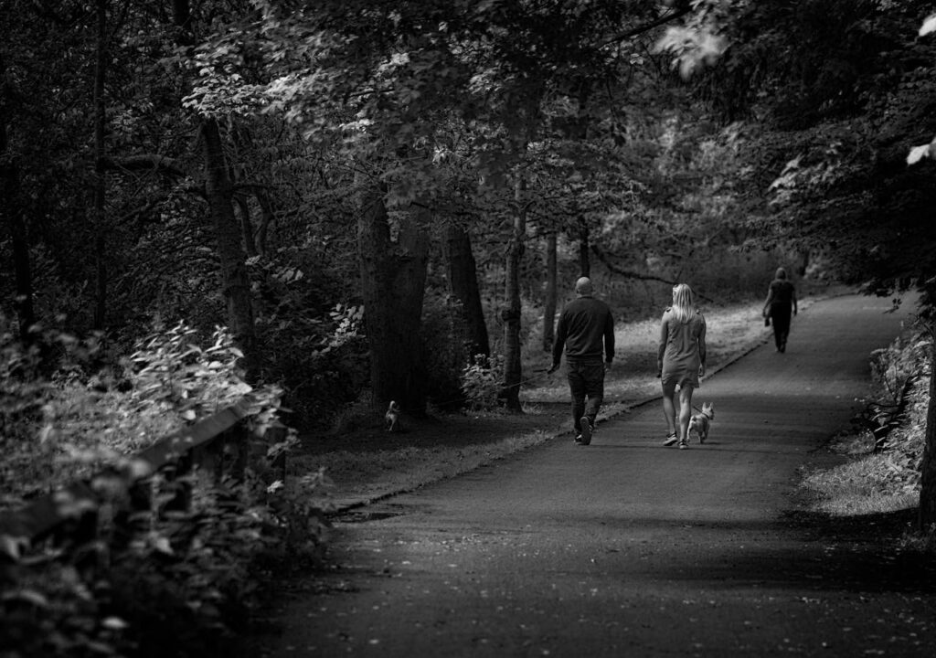 couple going for a walk (Black & White)
